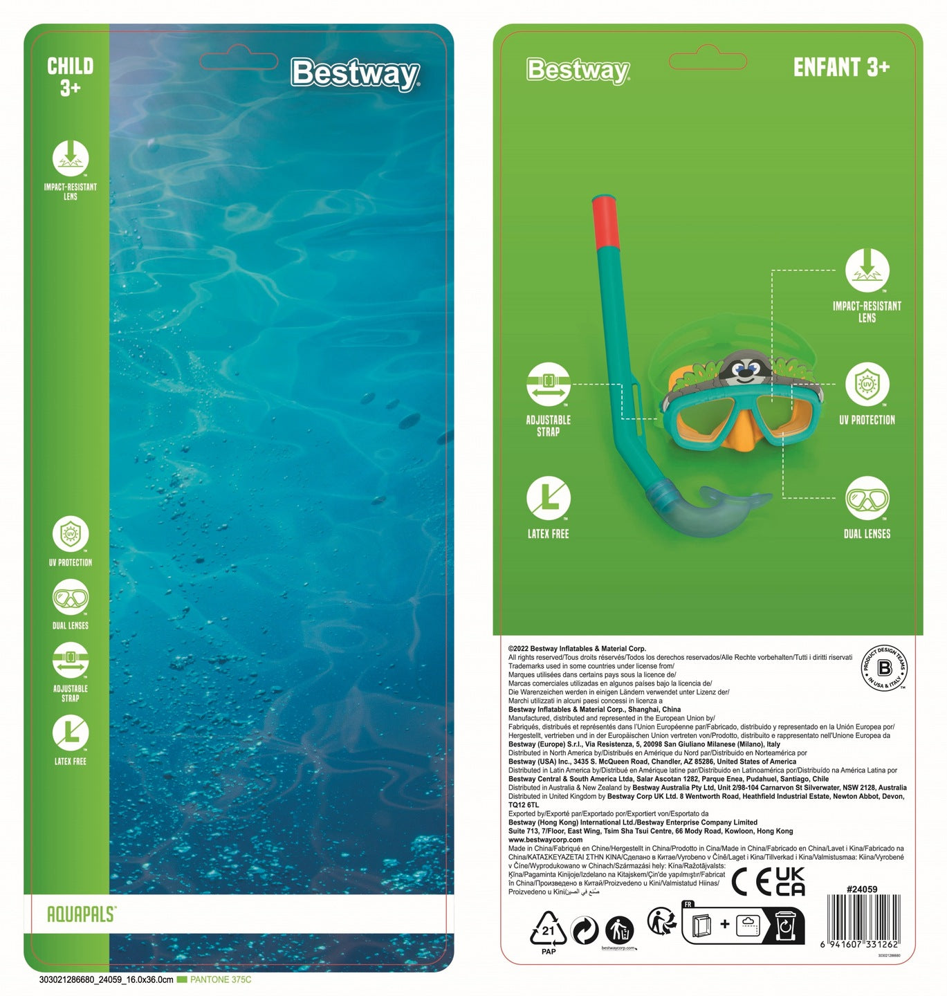 MASKA Z RURUKĄ DO NURKOWANIA LENIWIEC BESTWAY 24059 EMAJ