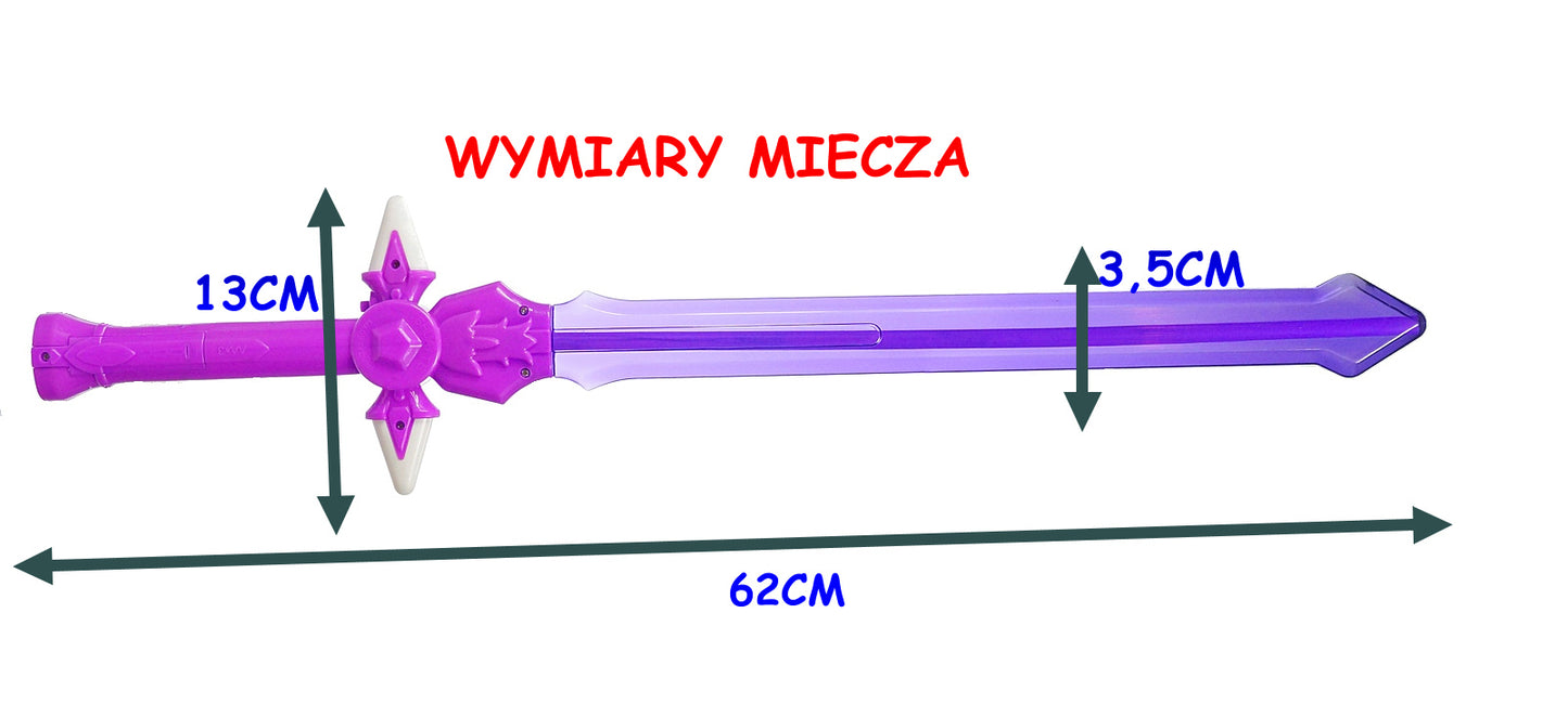 MIECZ ŚWIETLNY MIX KOLORÓW ŚWIECI 62CM ŚWIECĄCE E1320 EMAJ