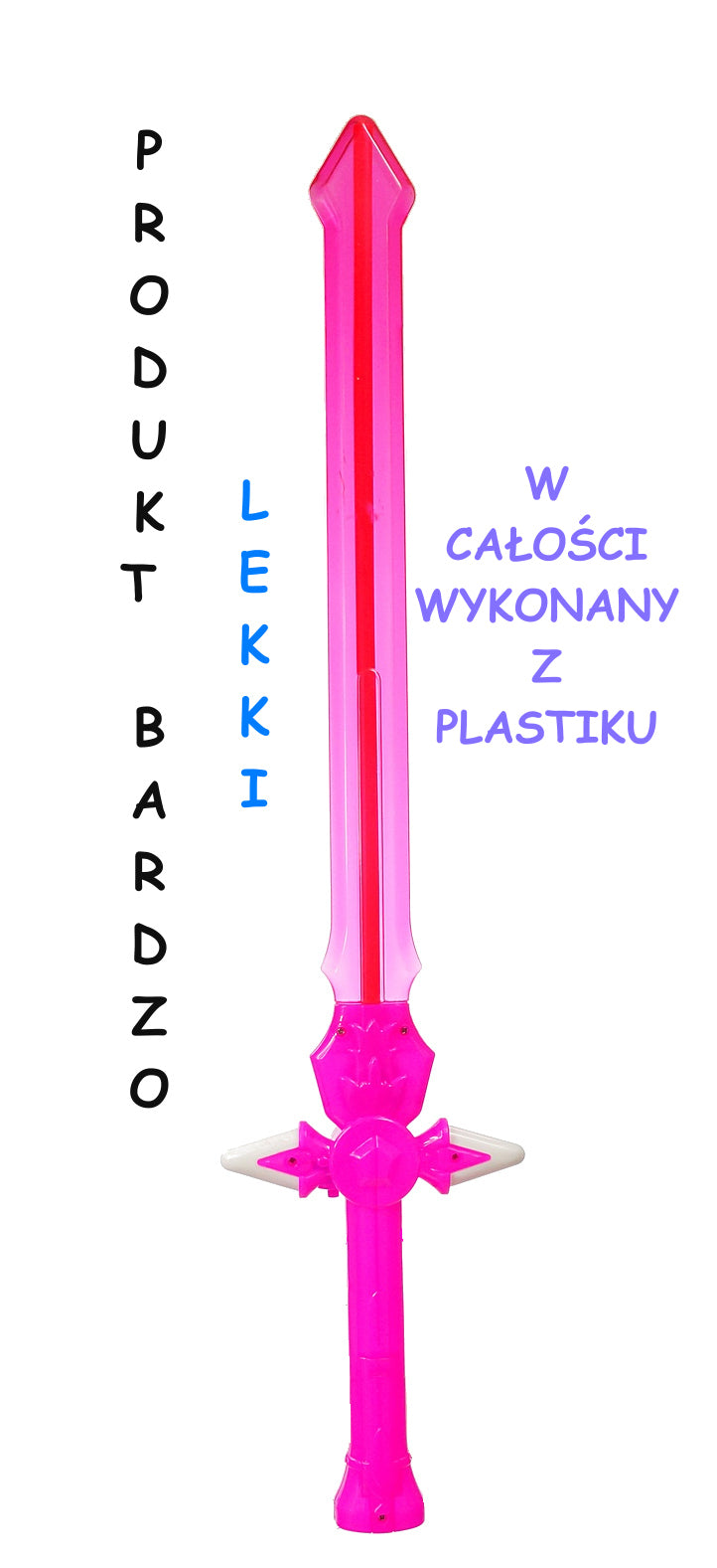 MIECZ ŚWIETLNY MIX KOLORÓW ŚWIECI 62CM ŚWIECĄCE E1320 EMAJ