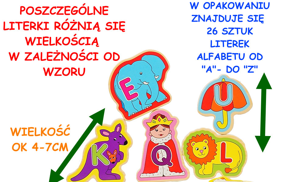MAGNESY NA LODÓWKĘ EDUKACYJNE ZWIERZĄTKA ALFABET E0648 EMAJ
