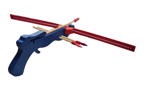 KUSZA DREWNIANA KOLOROWA ZE STRZAŁAMI 53CM GUMOWE WYK. E2204