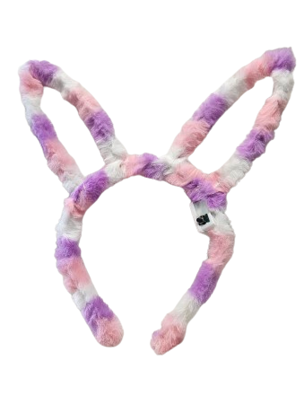 USZY ŚWIECĄCE KRÓLIKA TĘCZOWE WŁOCHATE 26CM E2302 EMAJ