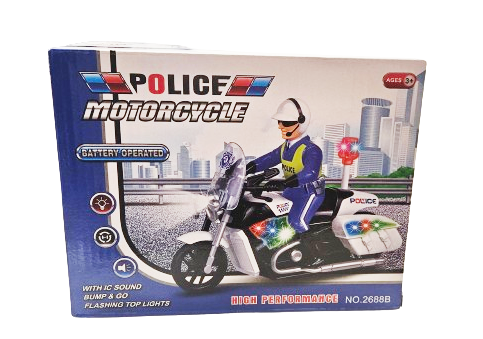 MOTOR Z POLICJANTEM DŻWIĘKI ŚWIATŁA ODGŁOSY POLICYJNE ZATRZYMANIE 23CM E2012 EMAJ