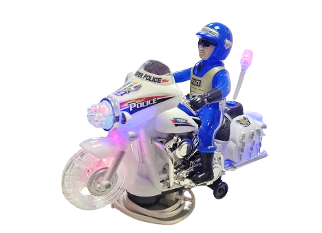 MOTOR Z POLICJANTEM DŻWIĘKI ŚWIATŁA ODGŁOSY POLICYJNE ZATRZYMANIE 23CM E2012 EMAJ