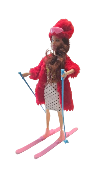 LALKA NA NARTACH LUB NA SNOWBOARDZIE 30CM AKCESORIA BUTY GOGLE E1980 EMAJ