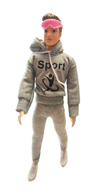 LALKA C MODEL CHŁOPAK NARCIARZ SNOWBOARDZISTA 30CM E1979 EMAJ