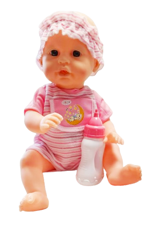 LALKA BOBAS Z OPASKĄ AKCESORIA PLECAK BUTELKA PIELUSZKA E2447 EMAJ