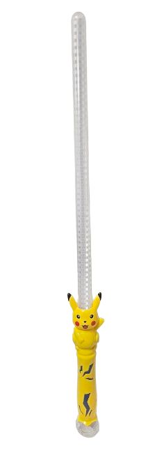 MIECZ ŚWIECĄCY ANIMACJA PIKACZU ŻÓŁTY Z KULĄ DISCO 65CM E2465