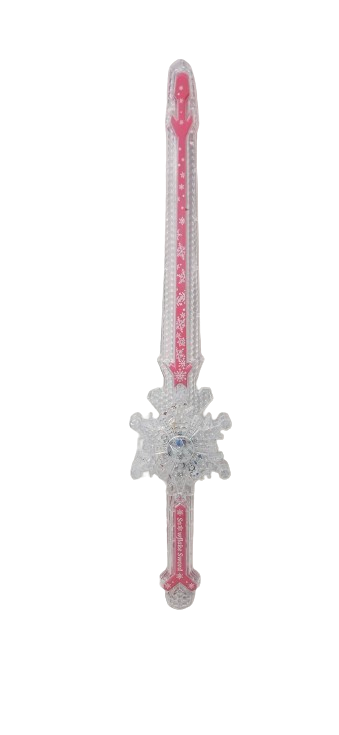 MIECZ ŚWIETLNY ŚNIEŻYNKA ŚWIECĄCY Z DŹWIĘKIEM 3KOL 60CM E2466 EMAJ