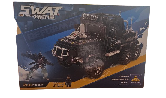 KLOCKI AUTO TERENOWE KOMANDOS ROBOT 465 SZT E2398 EMAJ