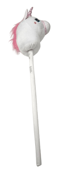 KOŃ JEDNOROŻEC NA KIJU BIAŁY 107CM E2235 EMAJ