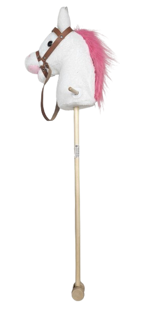 JEDNOROŻEC KOŃ BIAŁY NA KIJU KÓŁECZKO HOBBY HORSE 110CM E2234