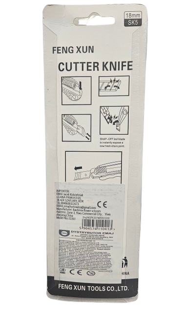 NOŻYK DO TAPET DO PAPIERU METAL MOCNY 16CM E2261 EMAJ