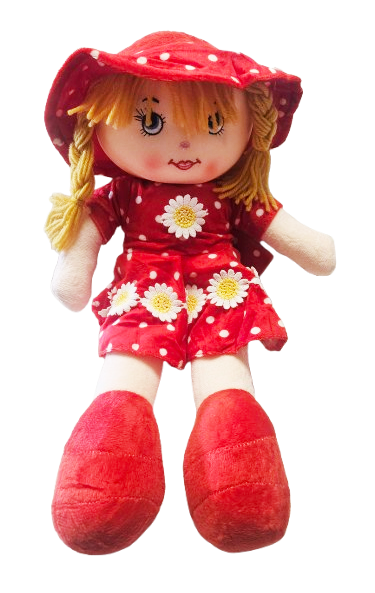 LALKA ZUZIA SZMACIANKA W KWIATKI KAPELUSZ WELUROWY 45CM E2251 EMAJ