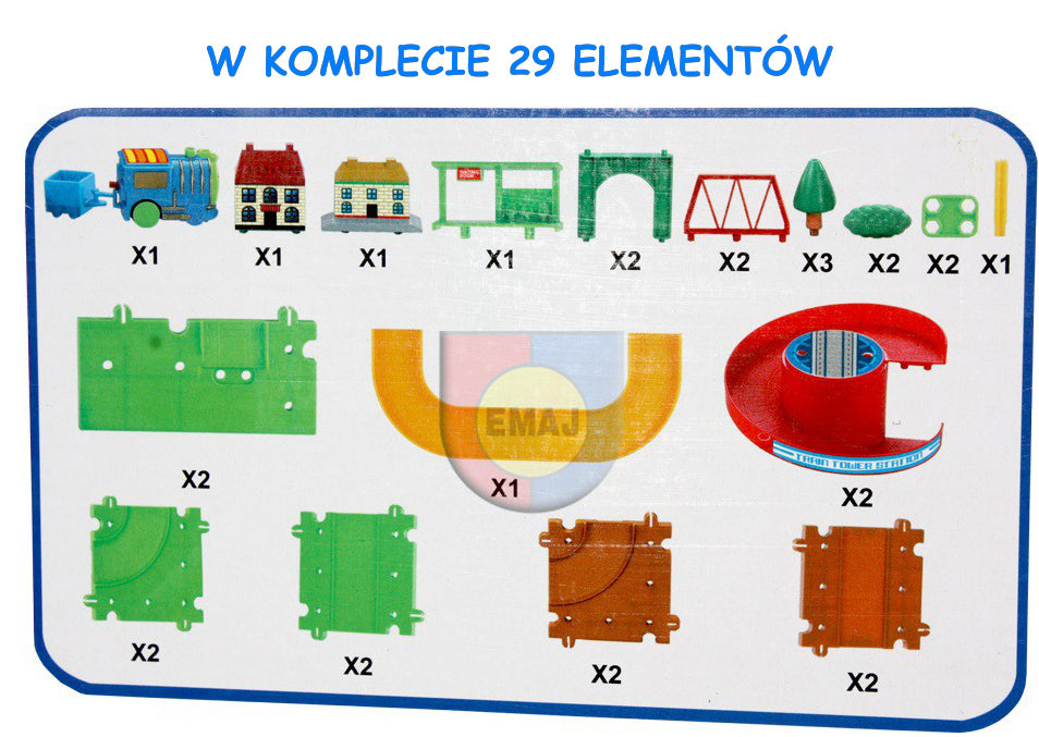 kolejka LOKOMOTYWA Emaj zjeżdżalnia EMAJ