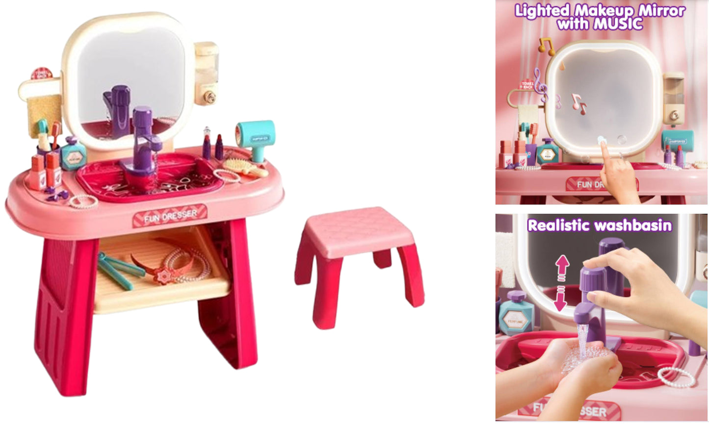 TOALETKA DLA DZIECI AKCESORIA LUSTRO 72cmx56cm E2380 EMAJ
