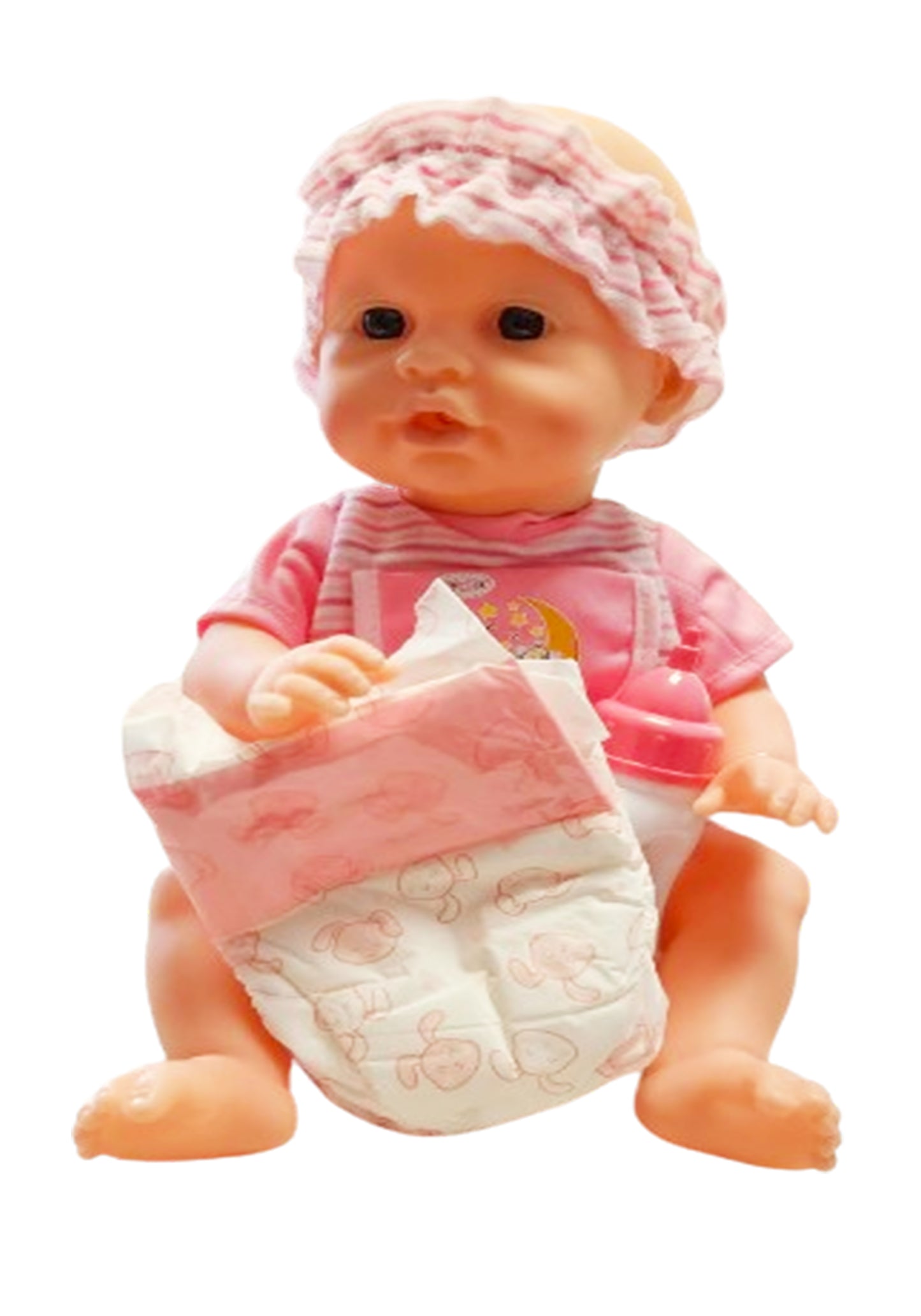 LALKA BOBAS Z OPASKĄ AKCESORIA PLECAK BUTELKA PIELUSZKA E2447 EMAJ