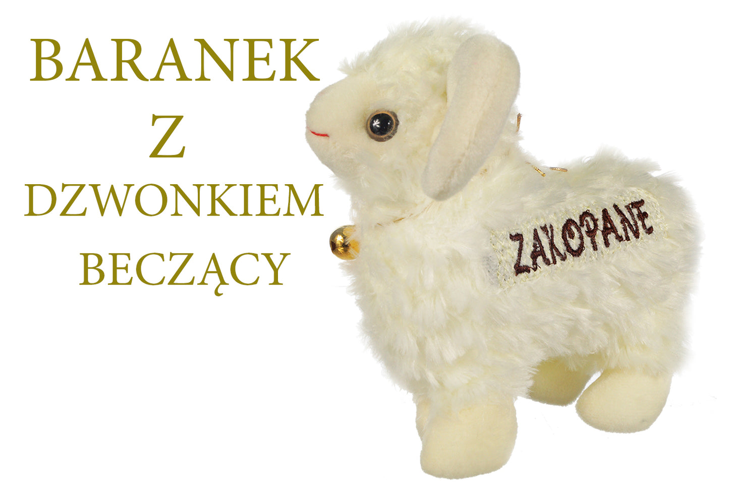 OWCA Z DZWONKIEM 18CM BARANEK BECZĄCY Z NAZWĄ MIEJSCOWOŚCI SZCZAWNICA KRAKÓW ZAKOPANE NOWY TARG BIAŁKA DO WYBORU E0766 EMAJ