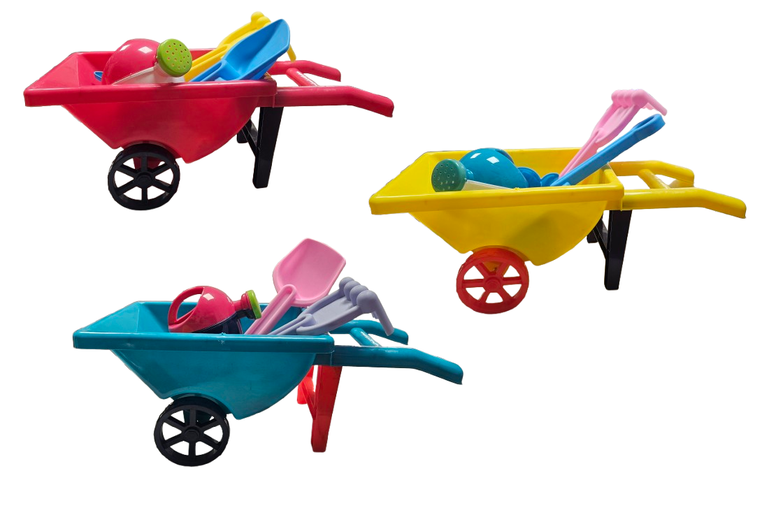 TACZKA DO PIASKU AKCESORIA ŁOPATKA 37CM GRABKI E2349 EMAJ