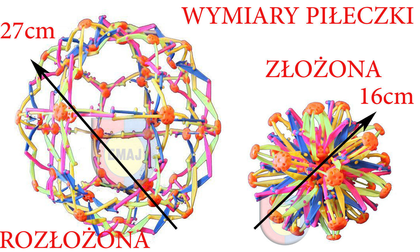 PIŁKA ROZKŁADANA JEŻYK ROZMIAR L 32cm E1457