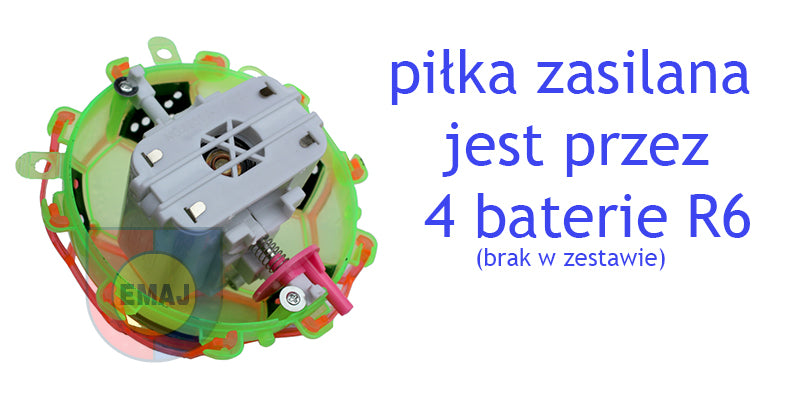 PIŁKA SKACZĄCA GRAJĄCA KULA ŚWIECĄCA PIŁECZKA E2319 EMAJ