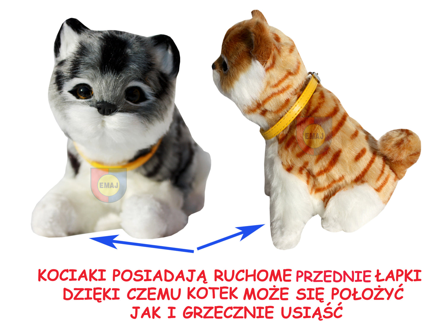 KOTEK INTERAKTYWNY REAGUJE NA RUCH Z WBUDOWANĄ FOTO KOMÓRKĄ E1571 EMAJ