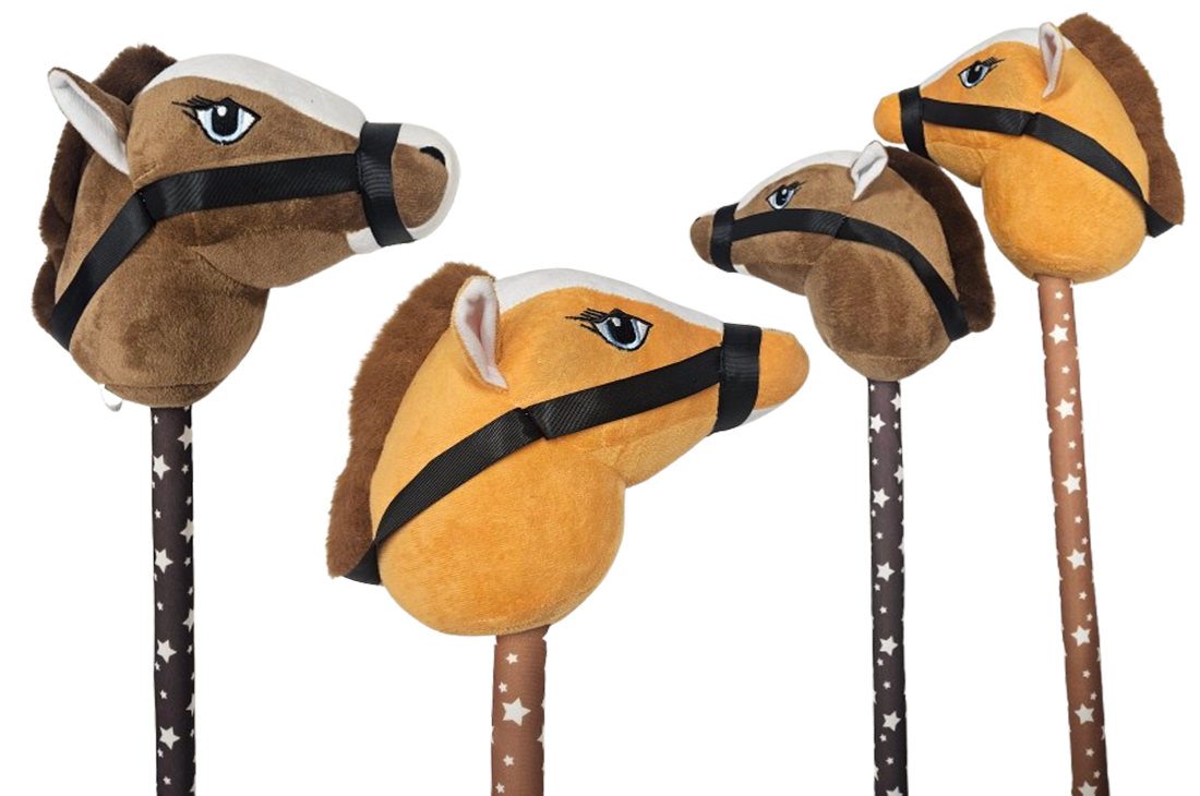 KOŃ NA KIJU KONIK HORSE 70CM DWA KOLORY E2229 EMAJ