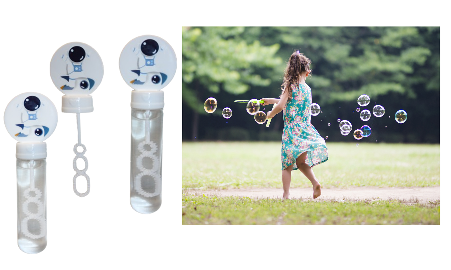 BAŃKI MYDLANE KOSMONAUTA NA RAKIECIE 14CM MIECZ BAŃKI E2083 EMAJ
