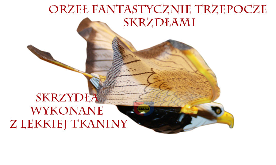 ORZEŁ LATAJĄCY Z DŹWIĘKIEM NA ŻYŁCE ZESTAW ŚWIECĄCE OCZY E1666 EMAJ