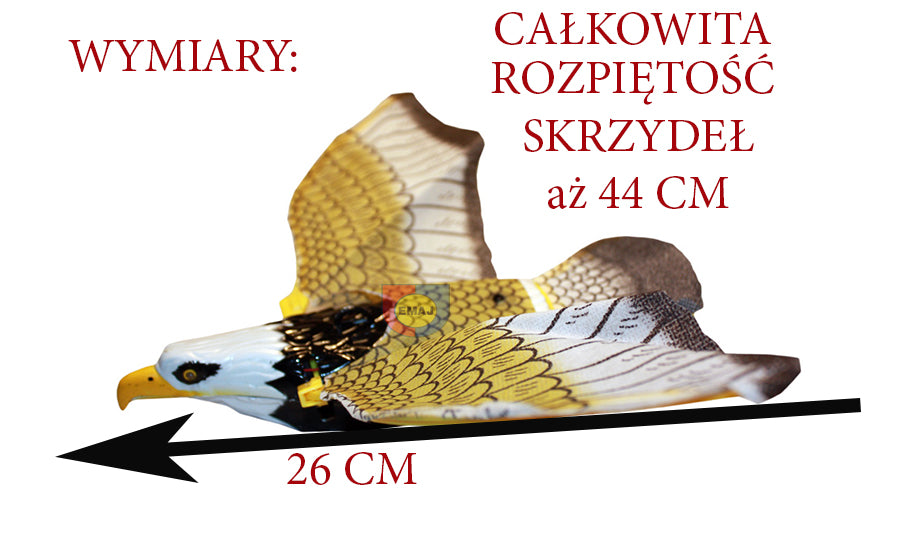 ORZEŁ LATAJĄCY Z DŹWIĘKIEM NA ŻYŁCE ZESTAW ŚWIECĄCE OCZY E1666 EMAJ