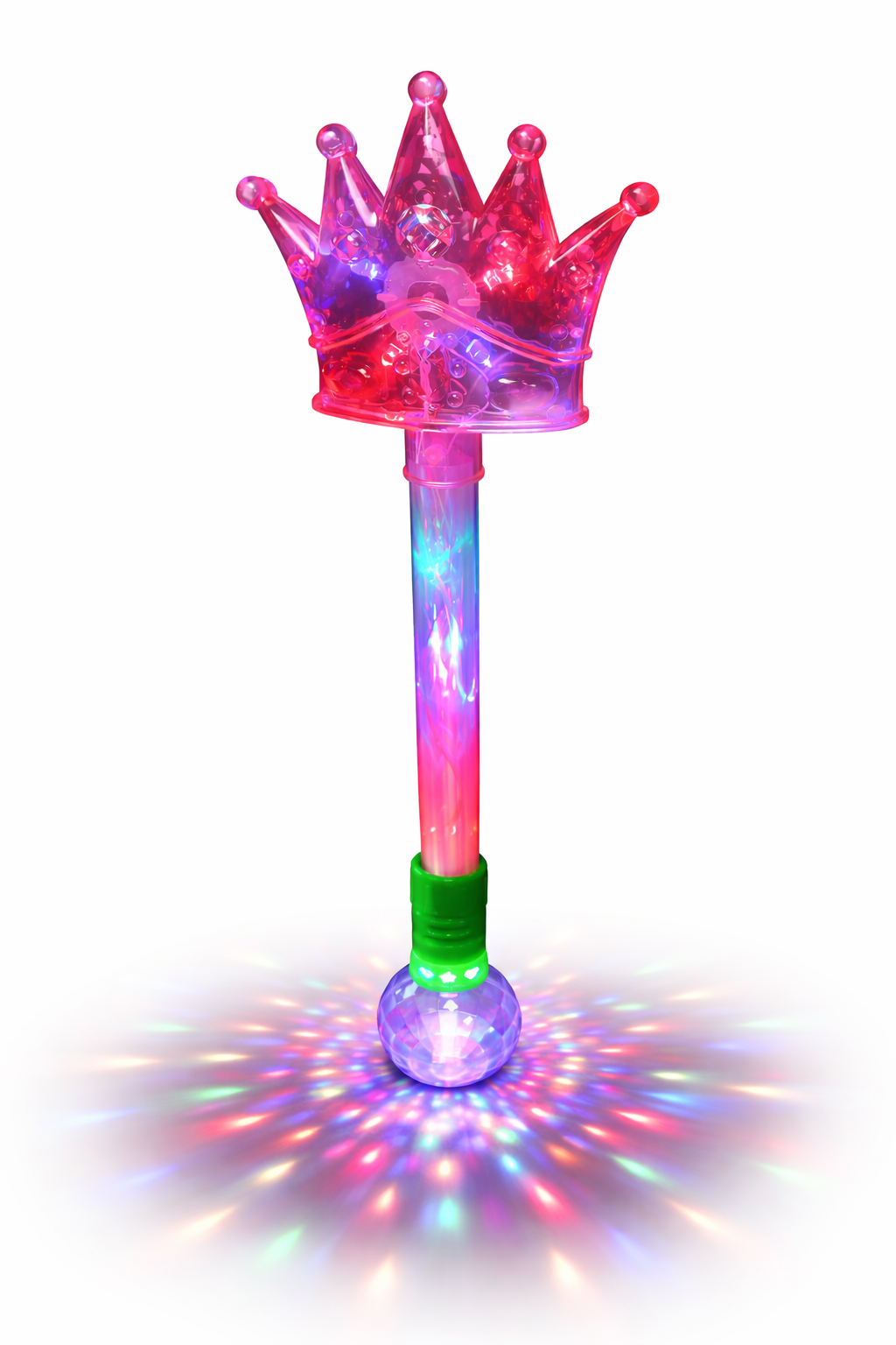 RÓŻDŻKA ŚWIECĄCA KORONA EFEKT KULI DISCO 52cm BEZ DŹWIĘKU 52cm E1507 EMAJ