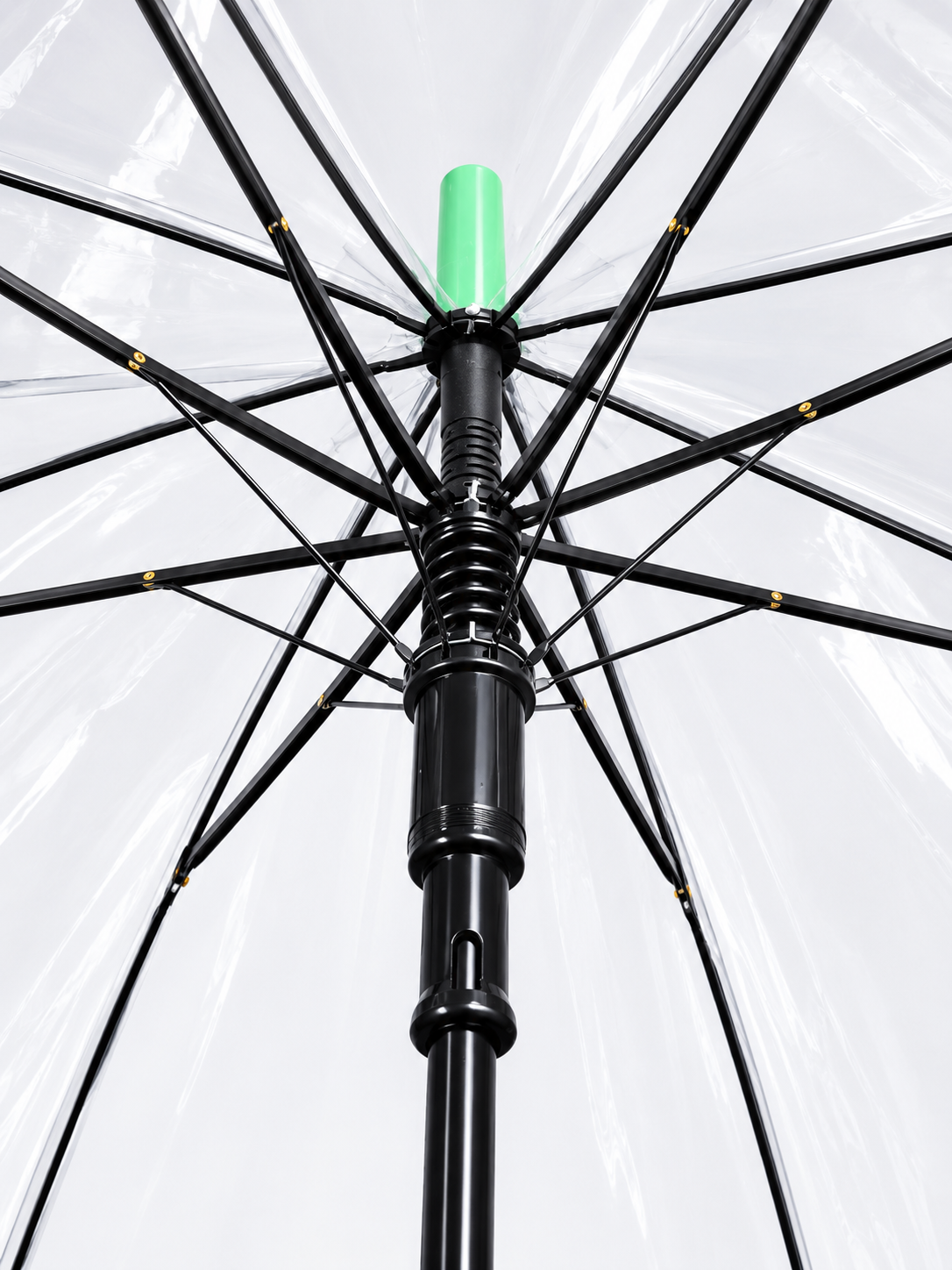 PARASOL DZIECIĘCY TRANSPARENTNY Z KOLOROWĄ OBWOLUTĄ ŚR 85CM E2024 EMAJ