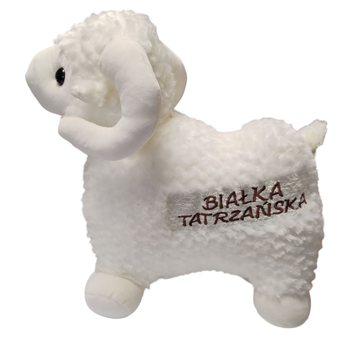 DUŻA MASKOTKA OWCA BECZĄCA BARAN Z NAPISEM LUB GŁADKA 40CM E0768 EMAJ