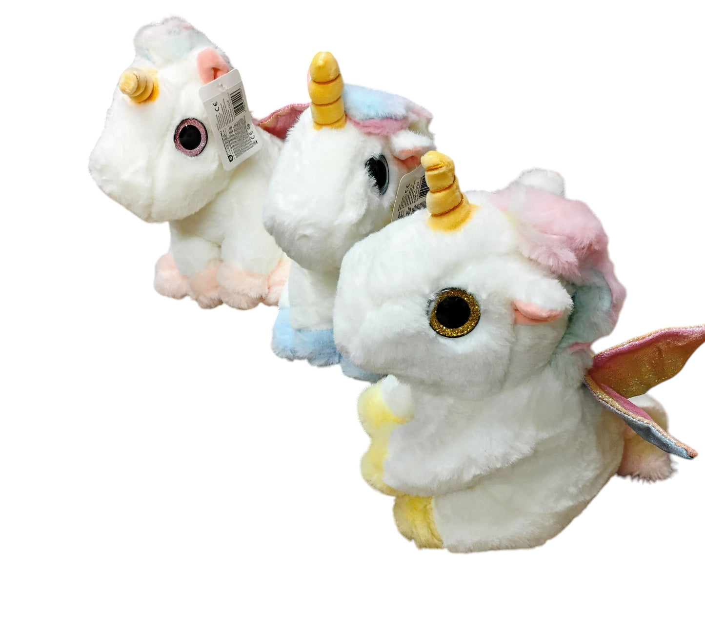 MASKOTKA JEDNOROŻEC PUCHATY UNICORN 25CM 3KOLORY E2214 EMAJ