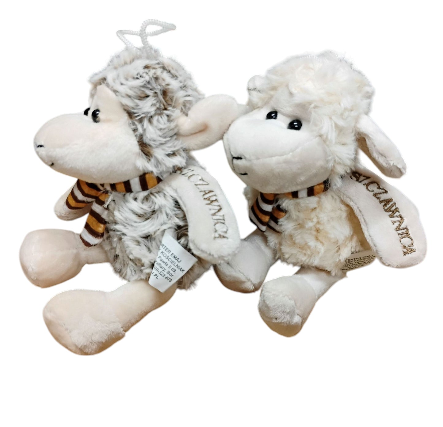 OWIECZKA W SZALICZKU Z NAPISEM MIEJSCOWOŚCI MASKOTKA OWCA BARANEK 15 CM E0382 EMAJ