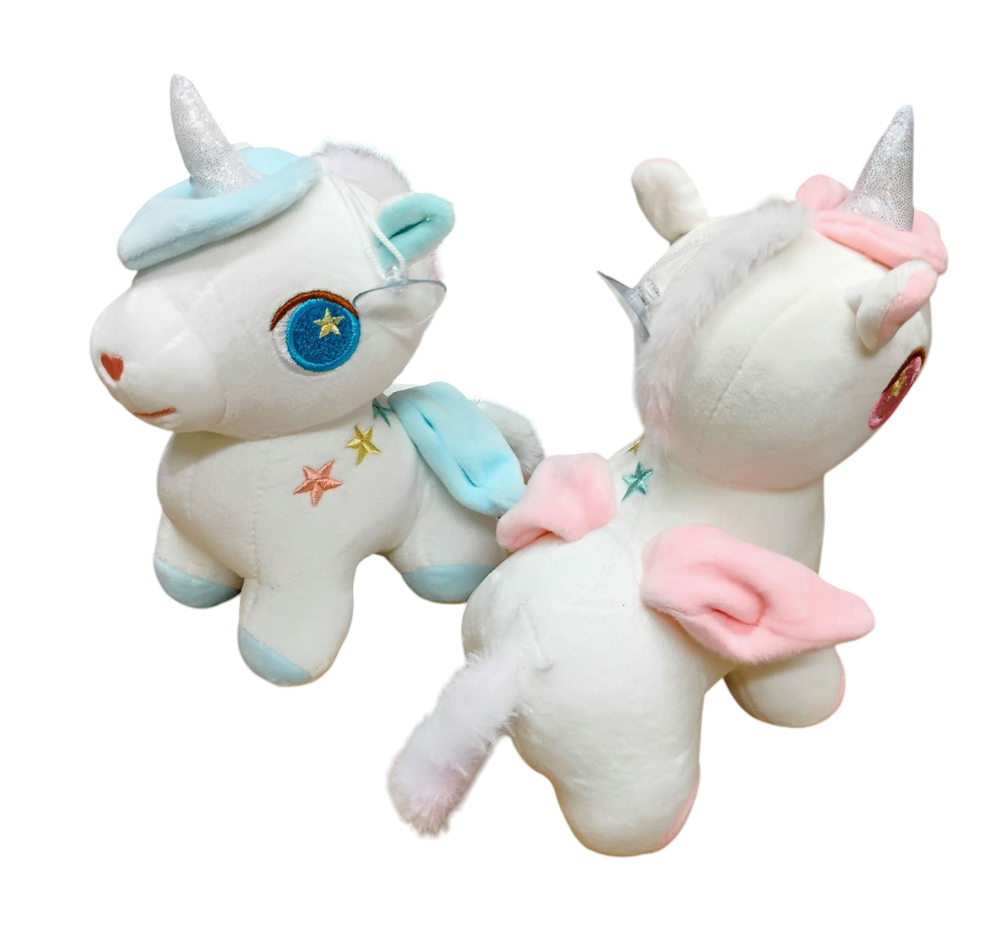 MASKOTKA JEDNOROŻEC UNICORN 23CM DWA KOLORY PRZYSSAWKA E2213 EMAJ