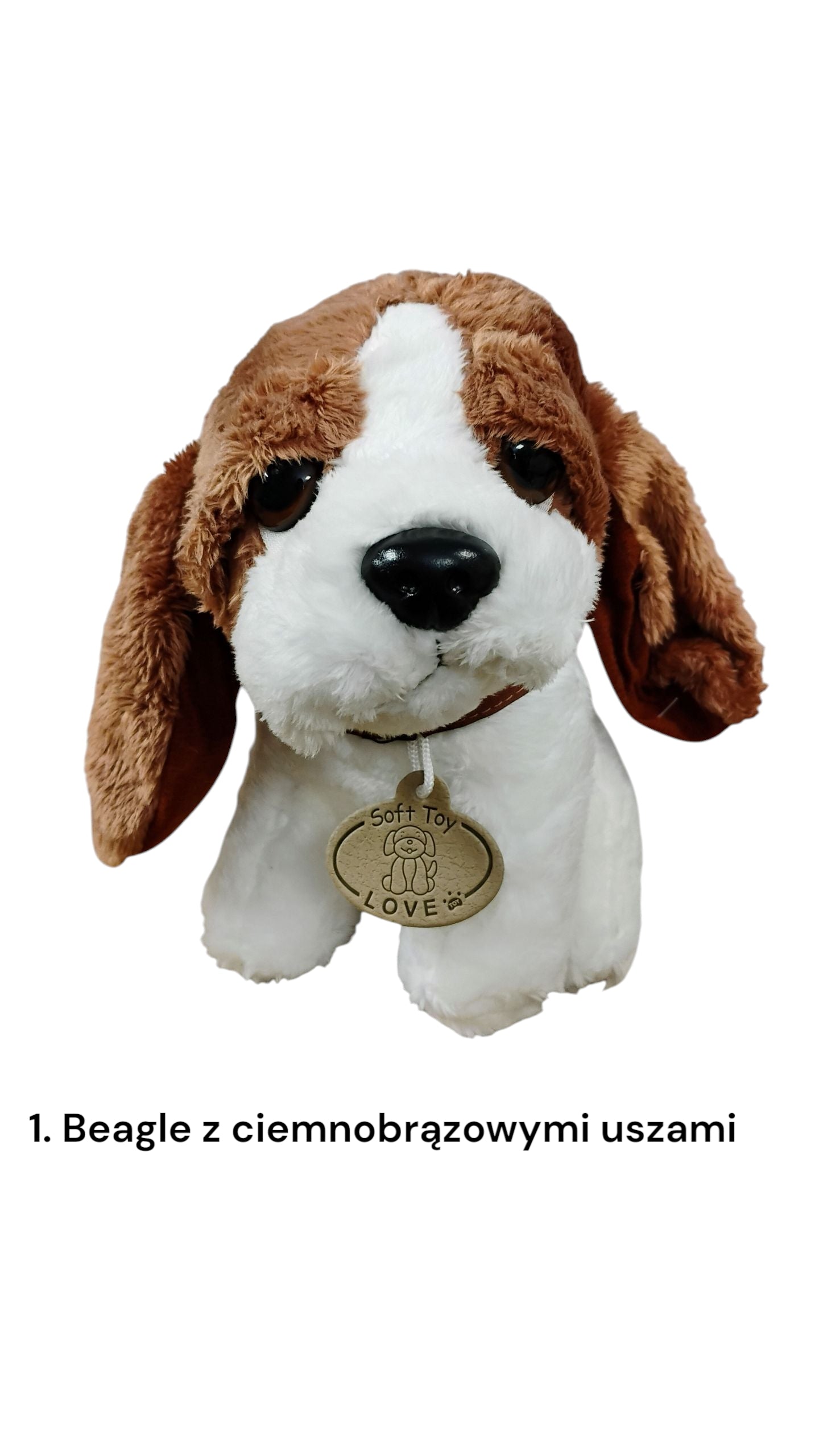 MASKOTKA PIESEK RASOWY Z OBROŻĄ 18cm E1285 EMAJ