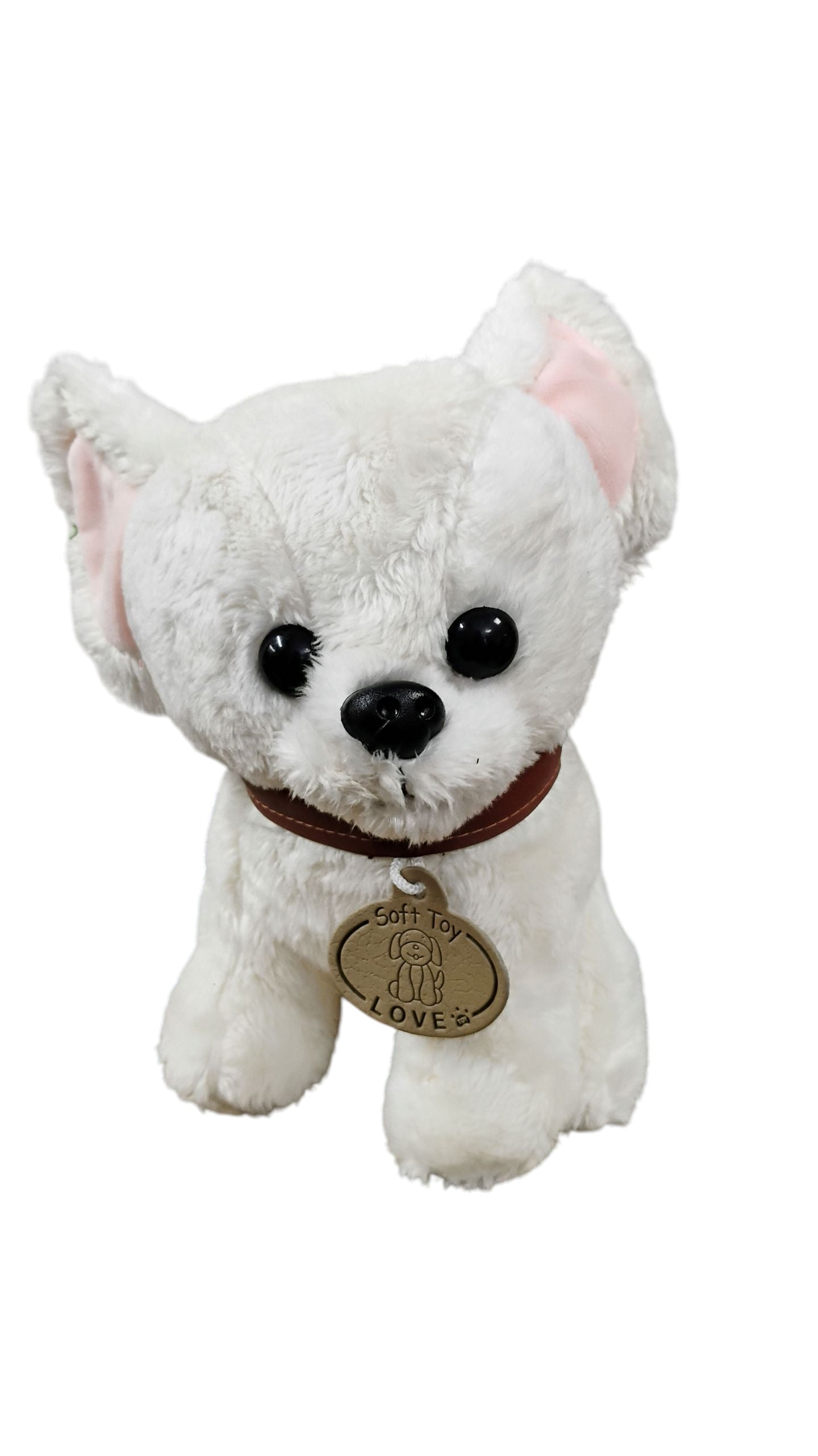 MASKOTKA PIESEK RASOWY Z OBROŻĄ 18cm E1285 EMAJ