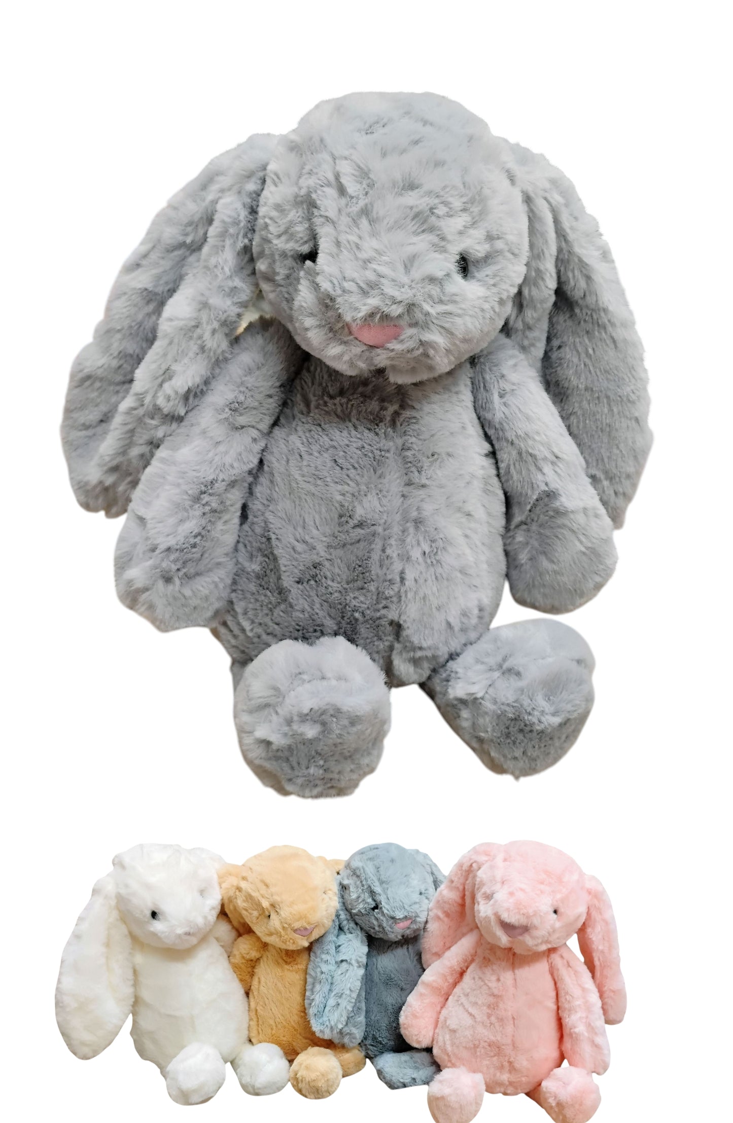 MASKOTKA KRÓLIK PUCHATY DŁUGIE USZY 51CM 4KOLORY E2209 EMAJ