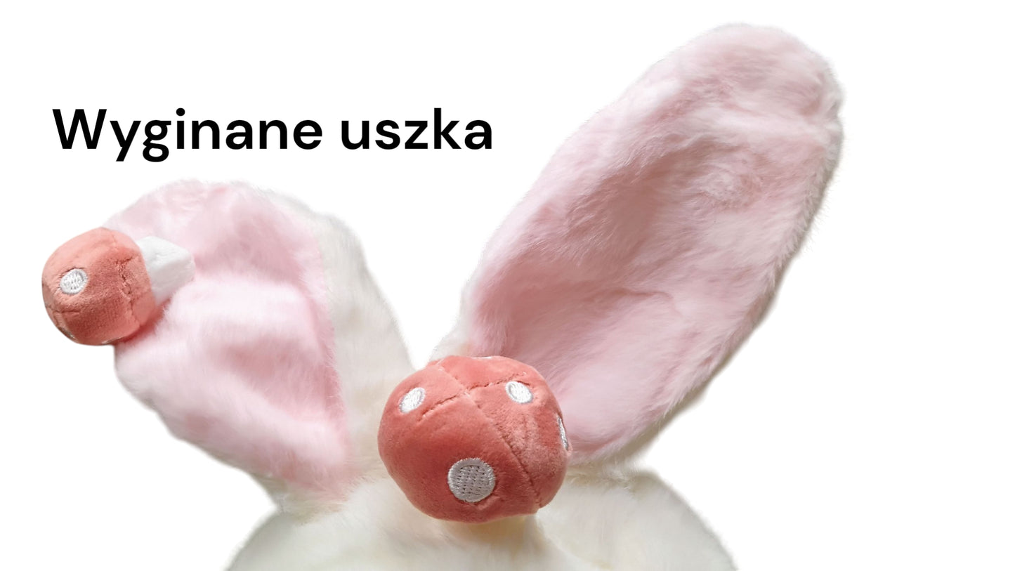 MASKOTKA KRÓLIK Z GRZYBKIEM MUCHOMORKIEM 55CM E2642 EMAJ