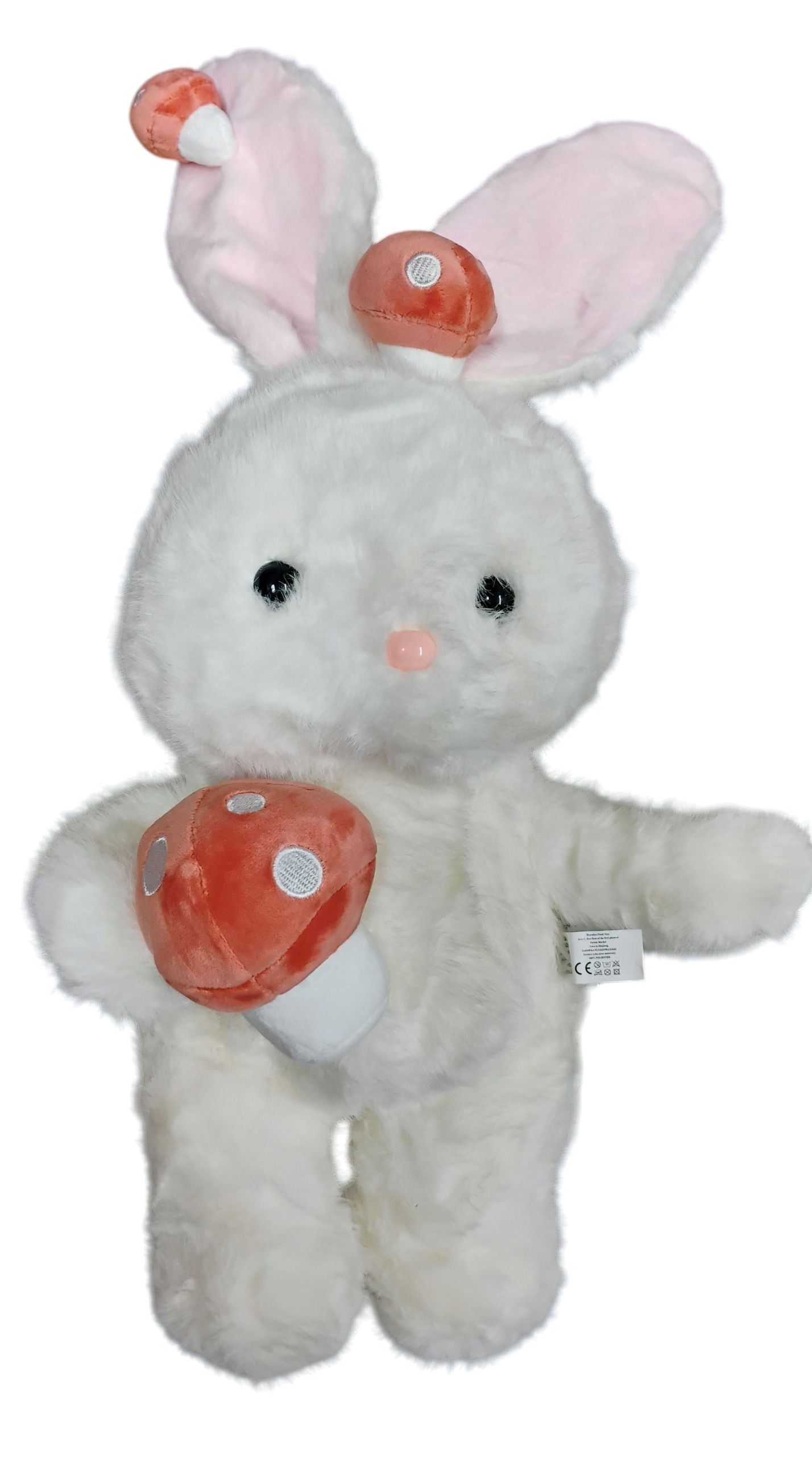 MASKOTKA KRÓLIK Z GRZYBKIEM MUCHOMORKIEM 55CM E2642 EMAJ