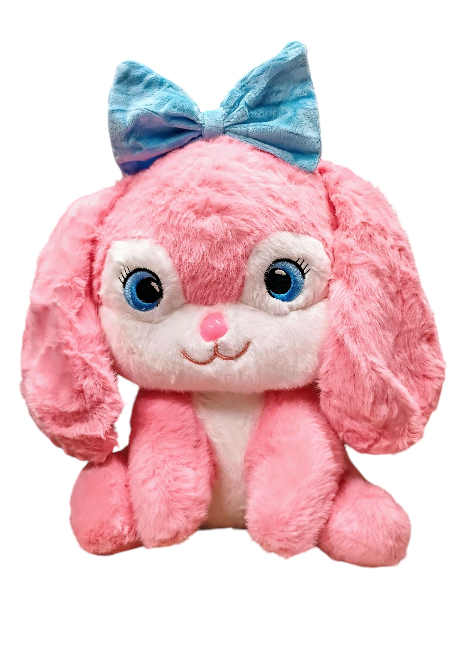MASKOTKA PRZYTULANKA KRÓLIK Z KOKARDKĄ 30CM E2635 EMAJ