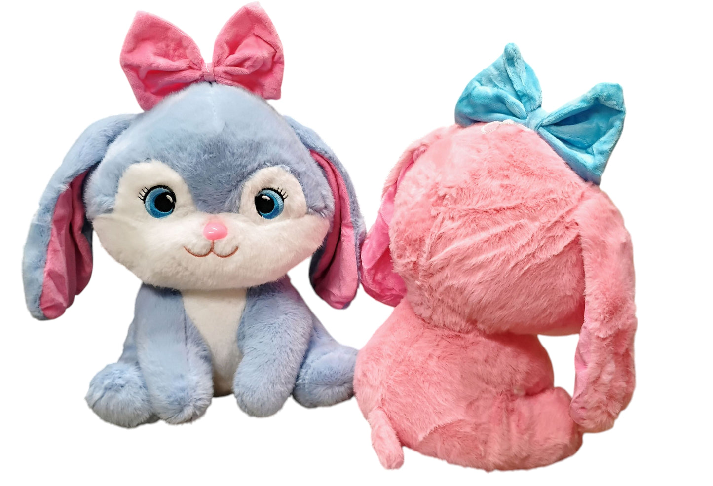 MASKOTKA PRZYTULANKA KRÓLIK Z KOKARDKĄ 30CM E2635 EMAJ