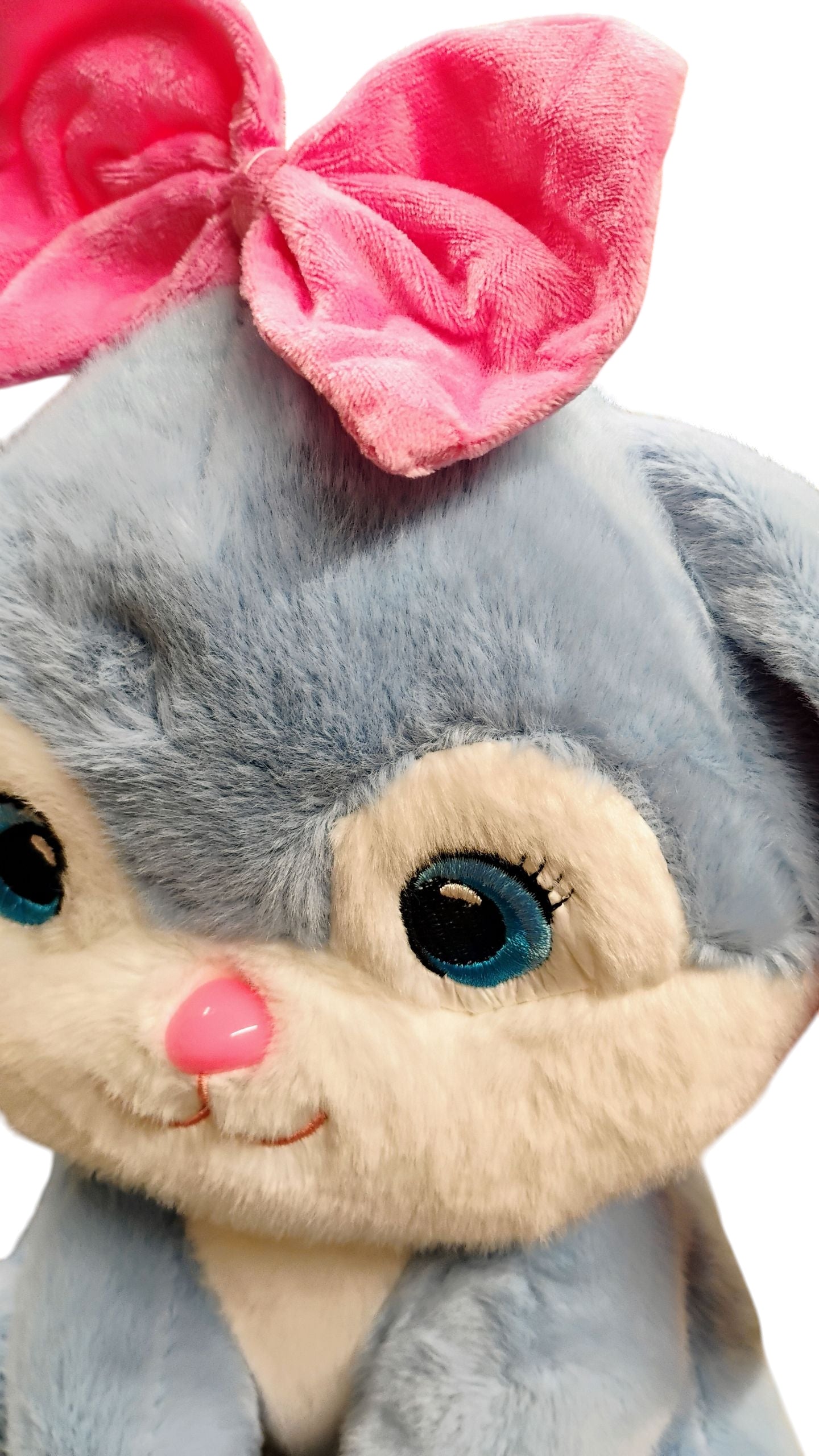 MASKOTKA PRZYTULANKA KRÓLIK Z KOKARDKĄ 30CM E2635 EMAJ