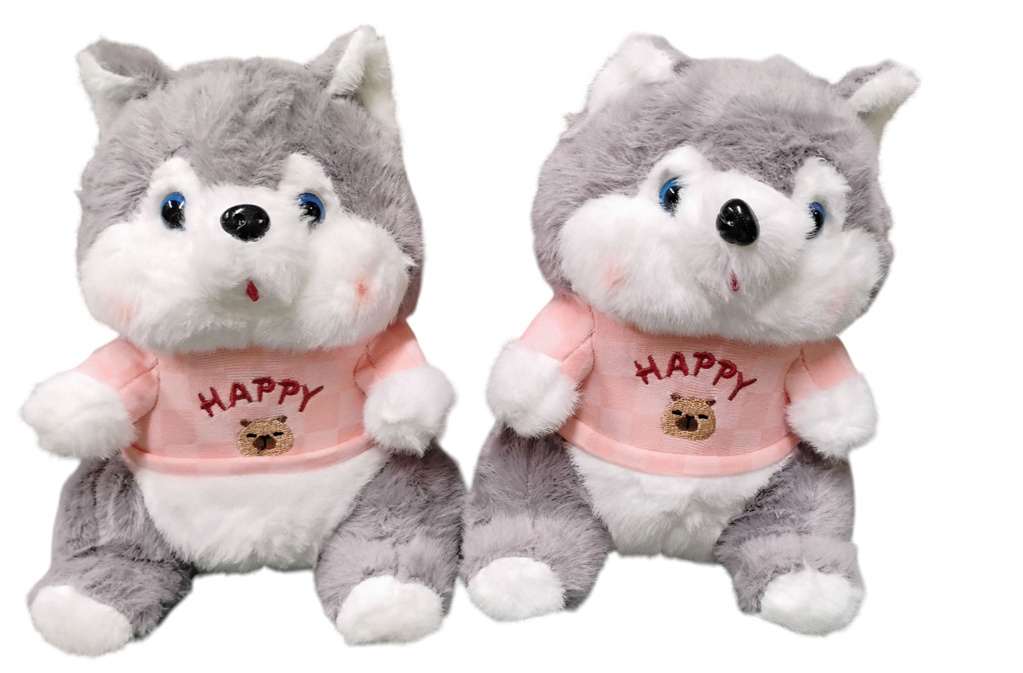 MASKOTKA PRZYTULANKA PIESEK HUSKY HAPPY T-SHIRT 24CM E2631 EMAJ
