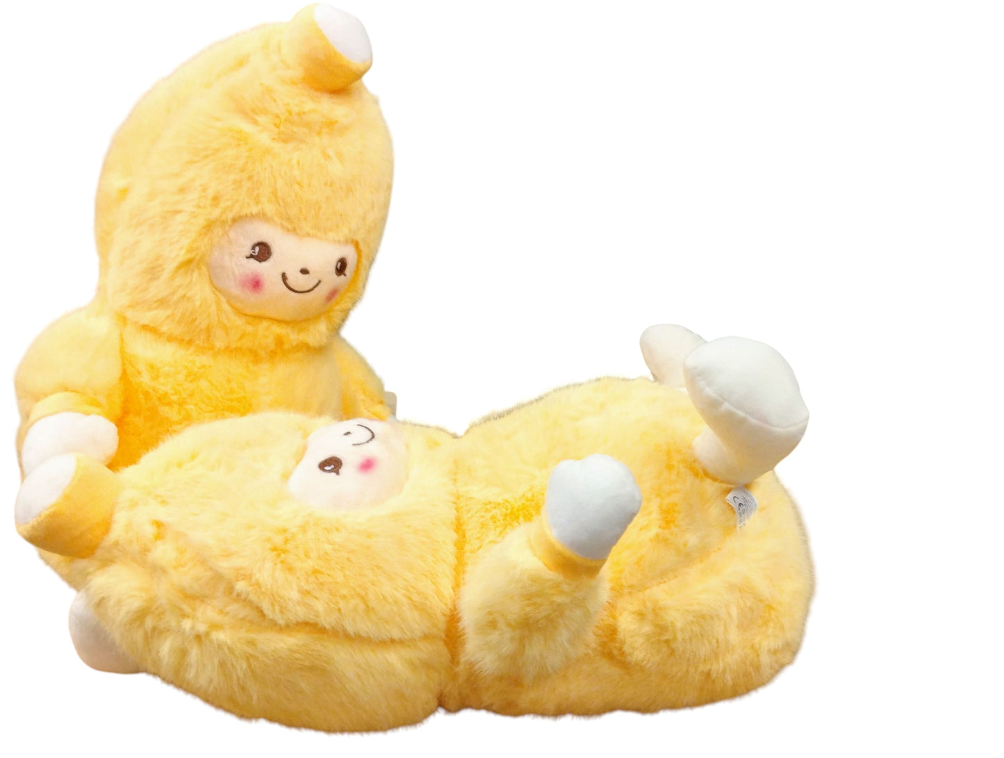 MASKOTKA ZABAWNY OWOC BANAN Z WESOŁĄ BUŹKĄ 37CM E2638 EMAJ