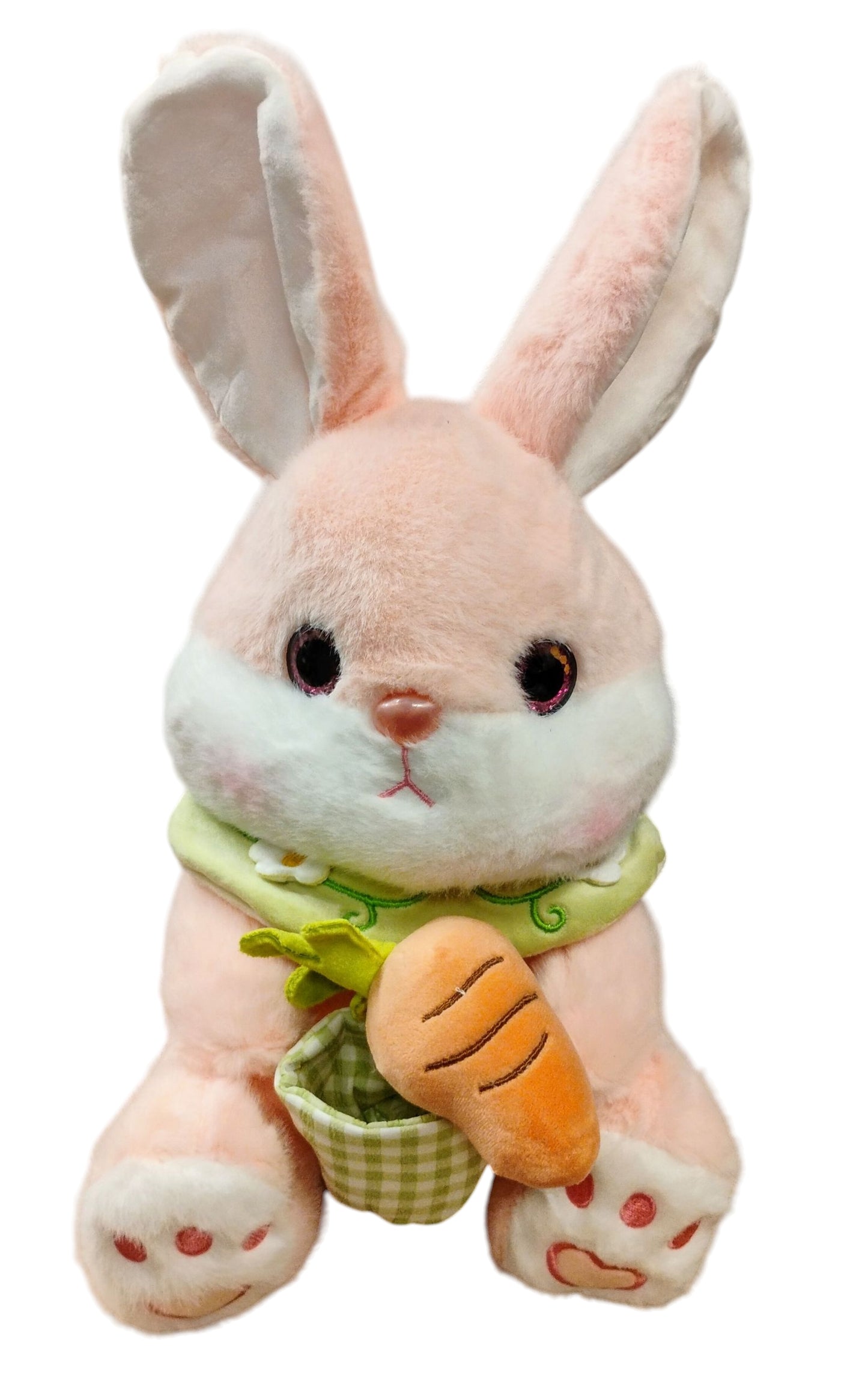 MASKOTKA PLUSZOWA ZAJĄC KRÓLIK Z KOSZYCZKIEM I MARCHEWKĄ 38CM E2634 EMAJ