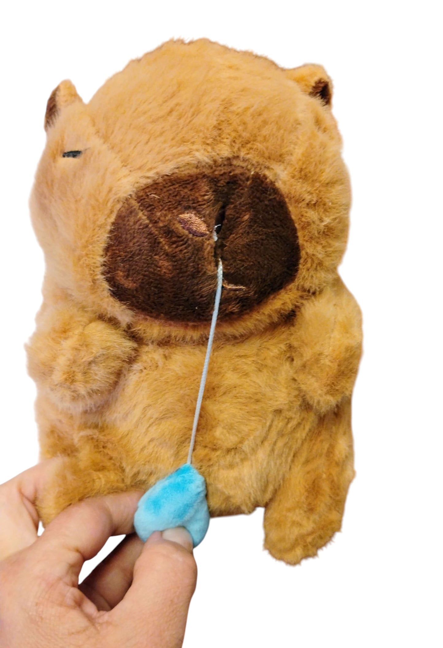 MASKOTKA PLUSZAK WIBRUJĄCY MIŚ KAPIBARA Z BALONIKIEM 20CM E2643 EMAJ