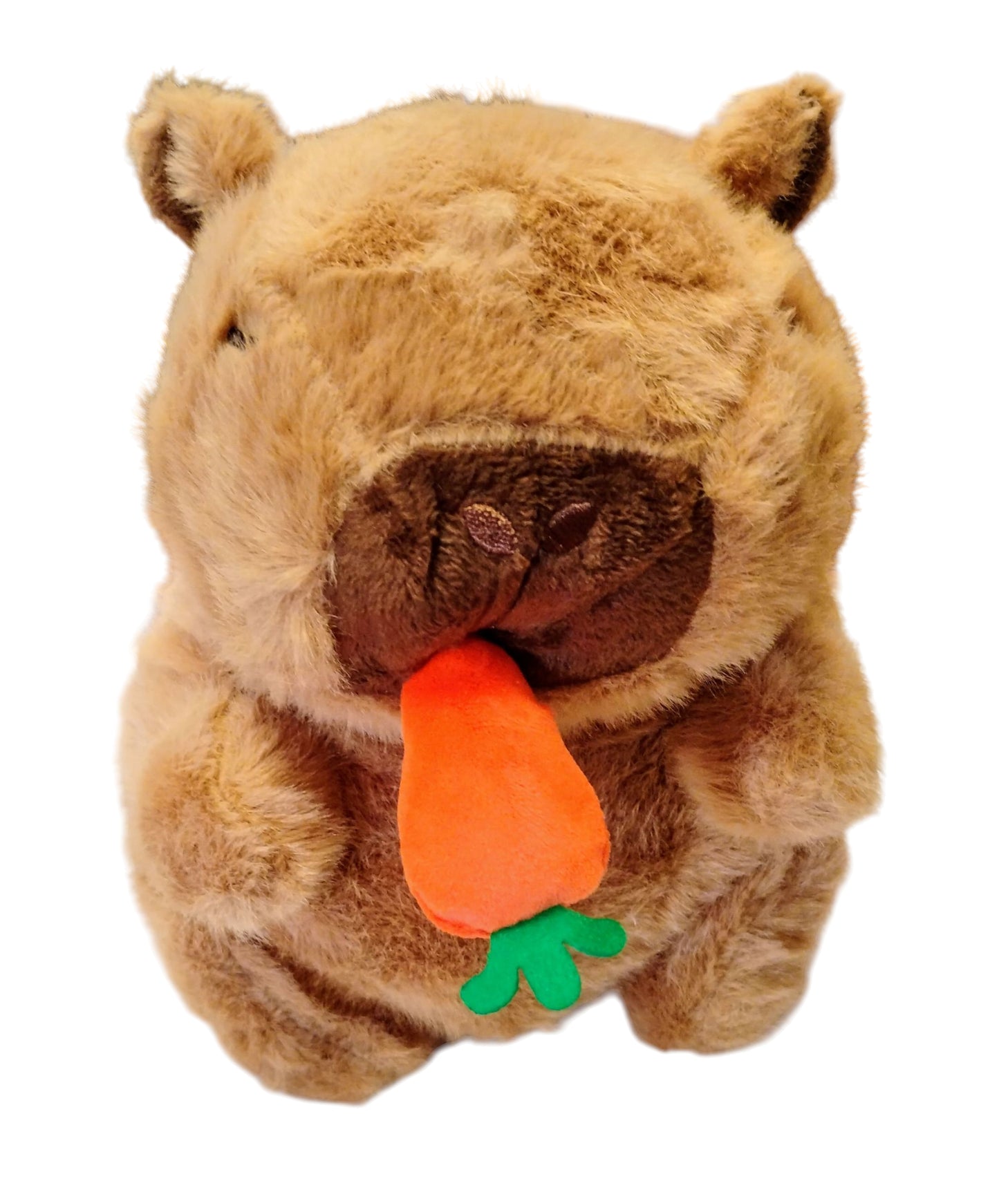 MASKOTKA Z WIBRACJĄ PLUSZAK MIŚ KAPIBARA Z MARCHEWKĄ 20CM E2645 EMAJ