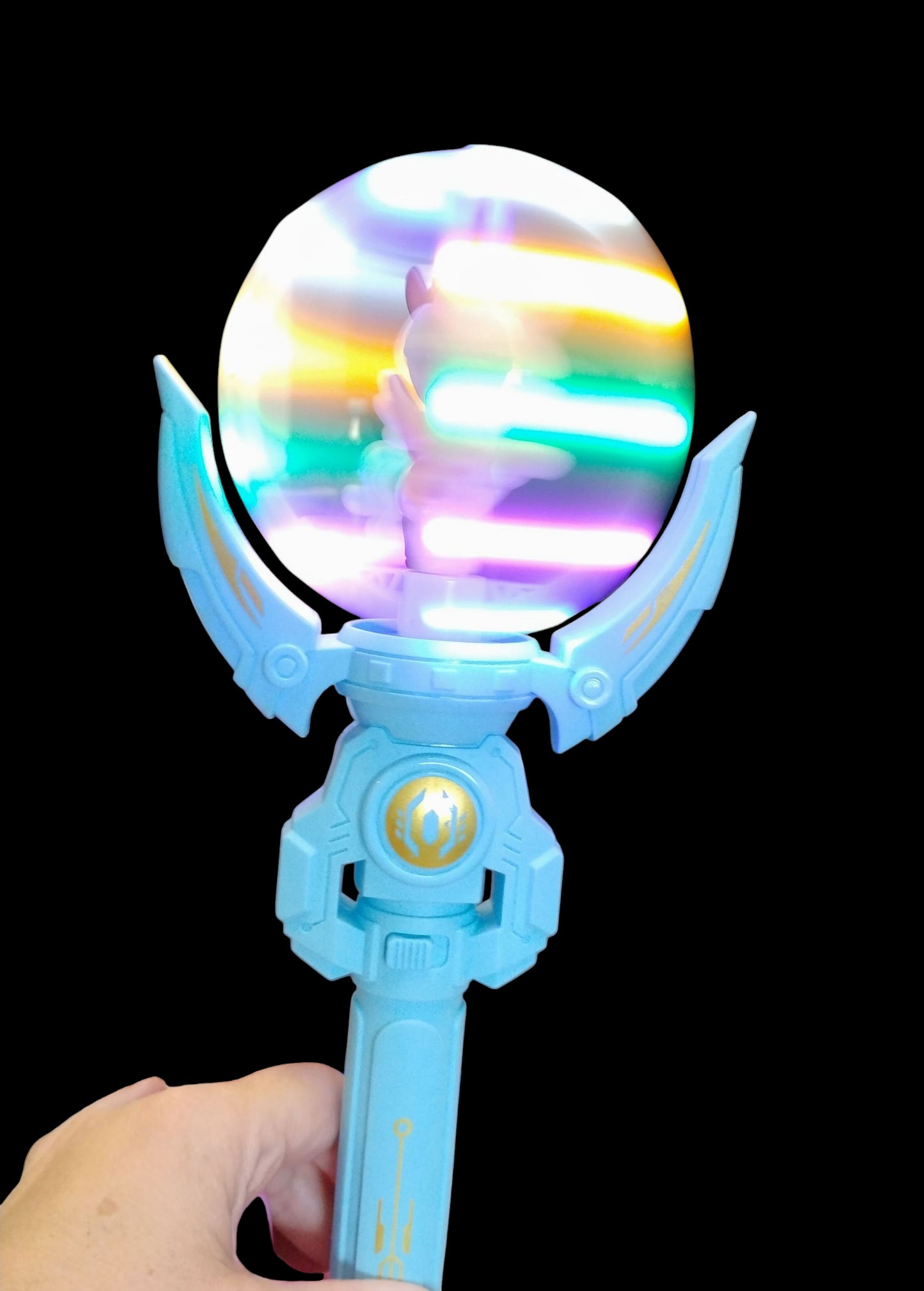 RÓŻDŻKA DELFINEK EFEKT LED ELECTRIC GLOW MUZYKA KRĘCI SIĘ 36CM E2604 EMAJ
